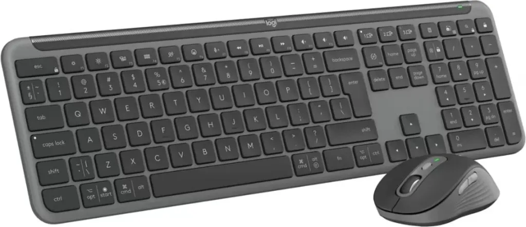 Set tastierë dhe maus Logitech MK950 Slim Combo, Wireless, e hirtë - 1