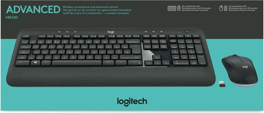 Set tastierë dhe maus Logitech MK540, i zi - 10