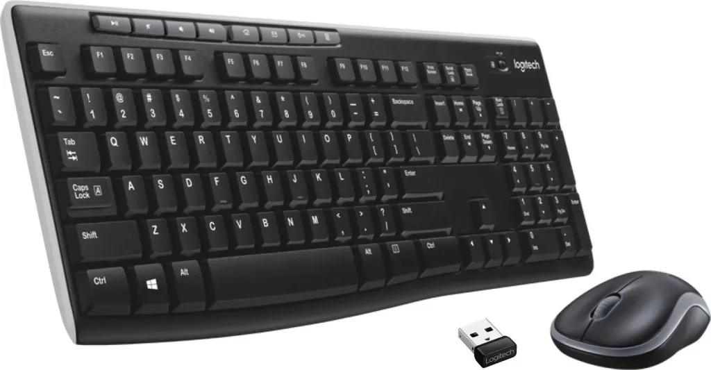 Set tastierë dhe maus Logitech Wireless Combo MK270, e zezë - 1