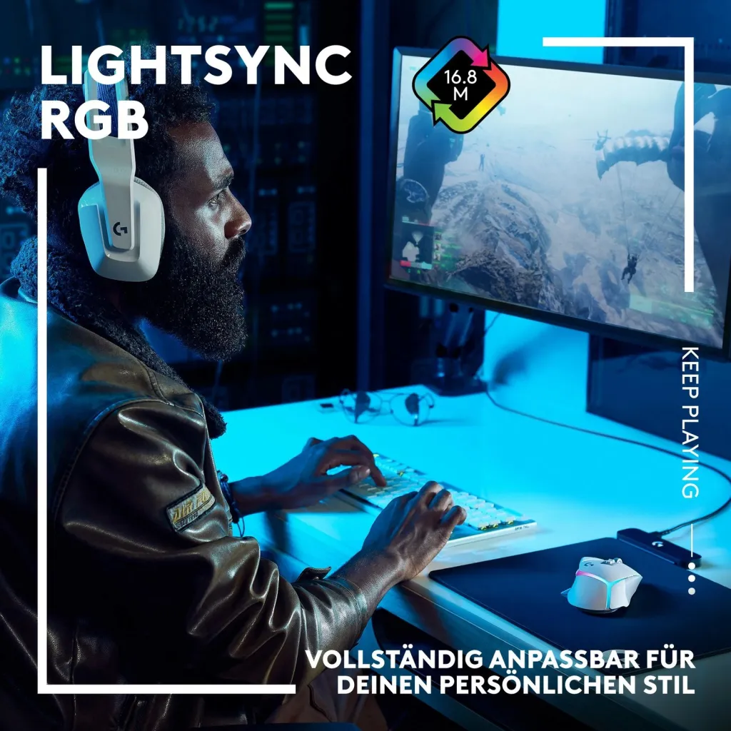 Maus lojërash Logitech G502 X Plus Lightspeed, wireless, i bardhë - 5