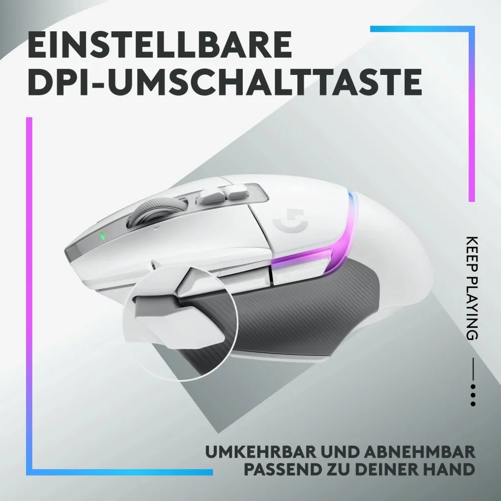 Maus lojërash Logitech G502 X Plus Lightspeed, wireless, i bardhë - 6