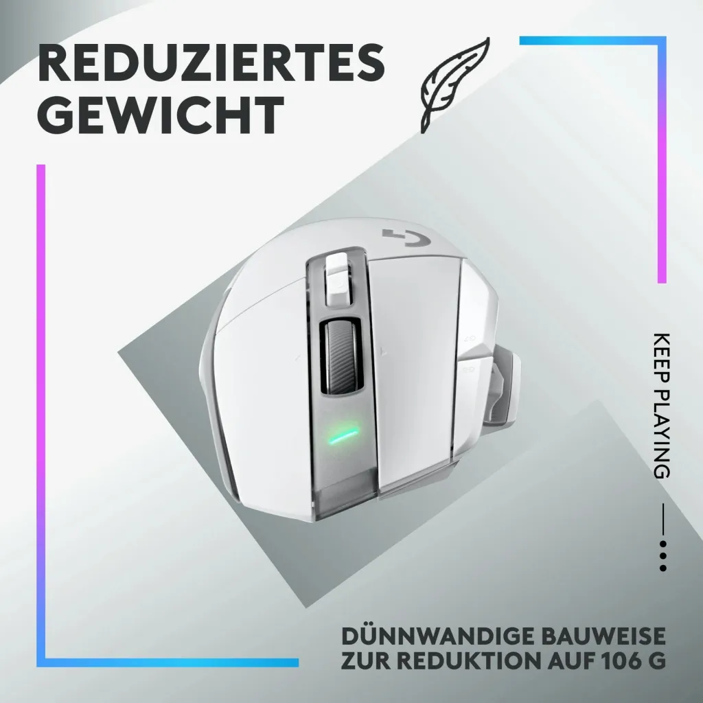 Maus lojërash Logitech G502 X Plus Lightspeed, wireless, i bardhë - 8