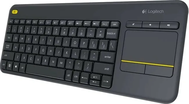 Tastierë me touchpad Logitech K400+, QWERTY, USB Wireless, e zezë - 1