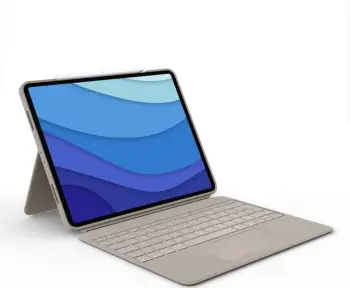 Tastierë Logitech Combo Touch për iPad Pro 12.9 inç (gjenerata 5 dhe 6), SAND, e verdhë ranore