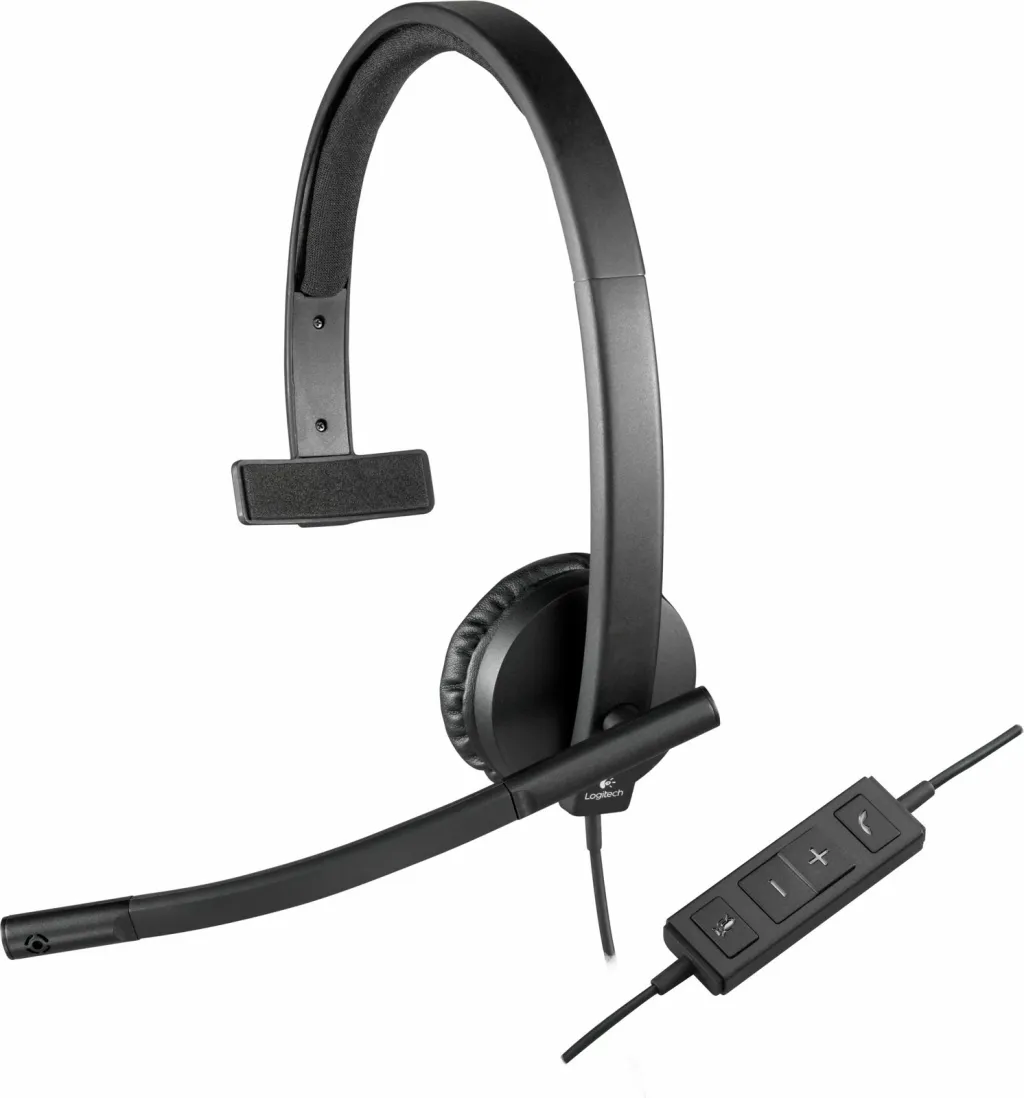 Kufje Logitech H570e On-Ear Mono, të zeza - 1