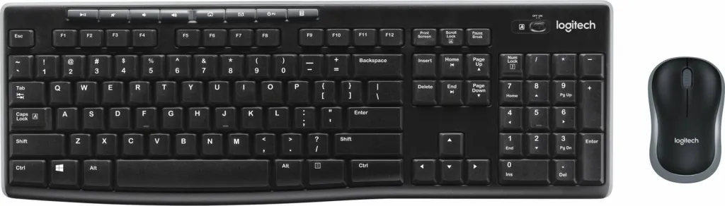 Tastierë dhe maus Logitech MK270, wireless, 2.4 GHz, e zezë - 1