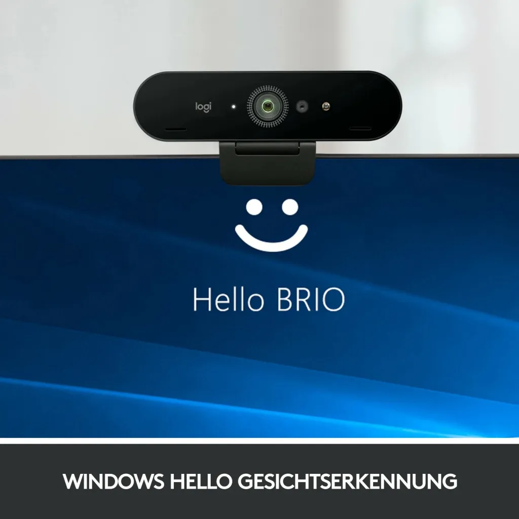 Kamerë Logitech BRIO, 4K, 90FPS, Windows Hello, e zezë - 7