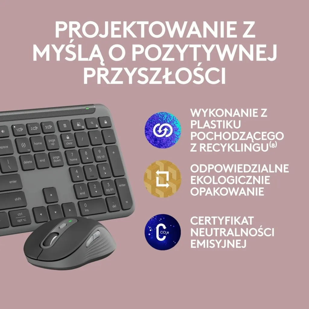 Set tastierë dhe maus Logitech Signature Slim MK950, i hirtë - 11
