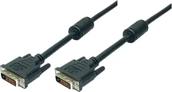 Kabllo LogiLink DVI D - DVI D (CD0001), 2m, e zezë
