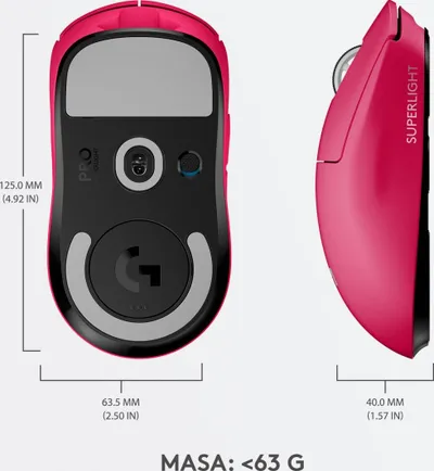 Maus Logitech G Pro X Superlight - rozë - 7