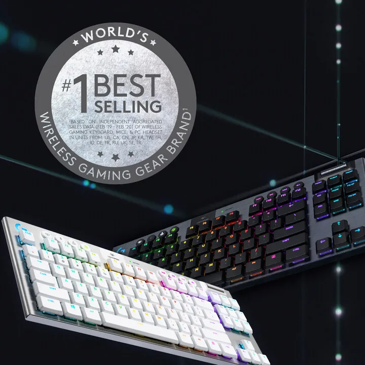 Tastierë Logitech G915 TKL Lightspeed, GL Tactile, US, e argjendtë - 5