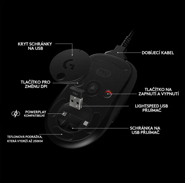 Maus Logitech G Pro Wireless, i zi - 11