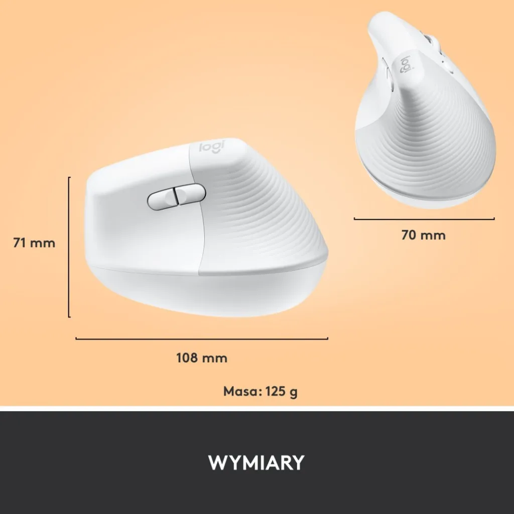 Maus wireless Logitech Lift, i bardhë - 11