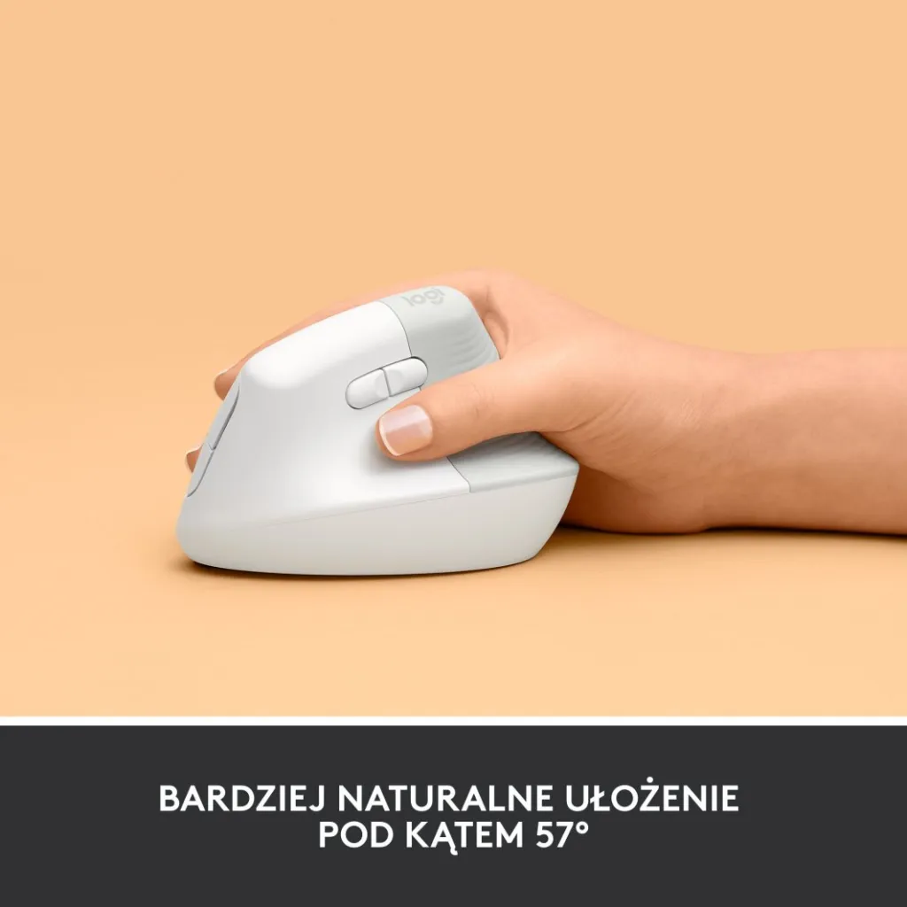 Maus wireless Logitech Lift, i bardhë - 3