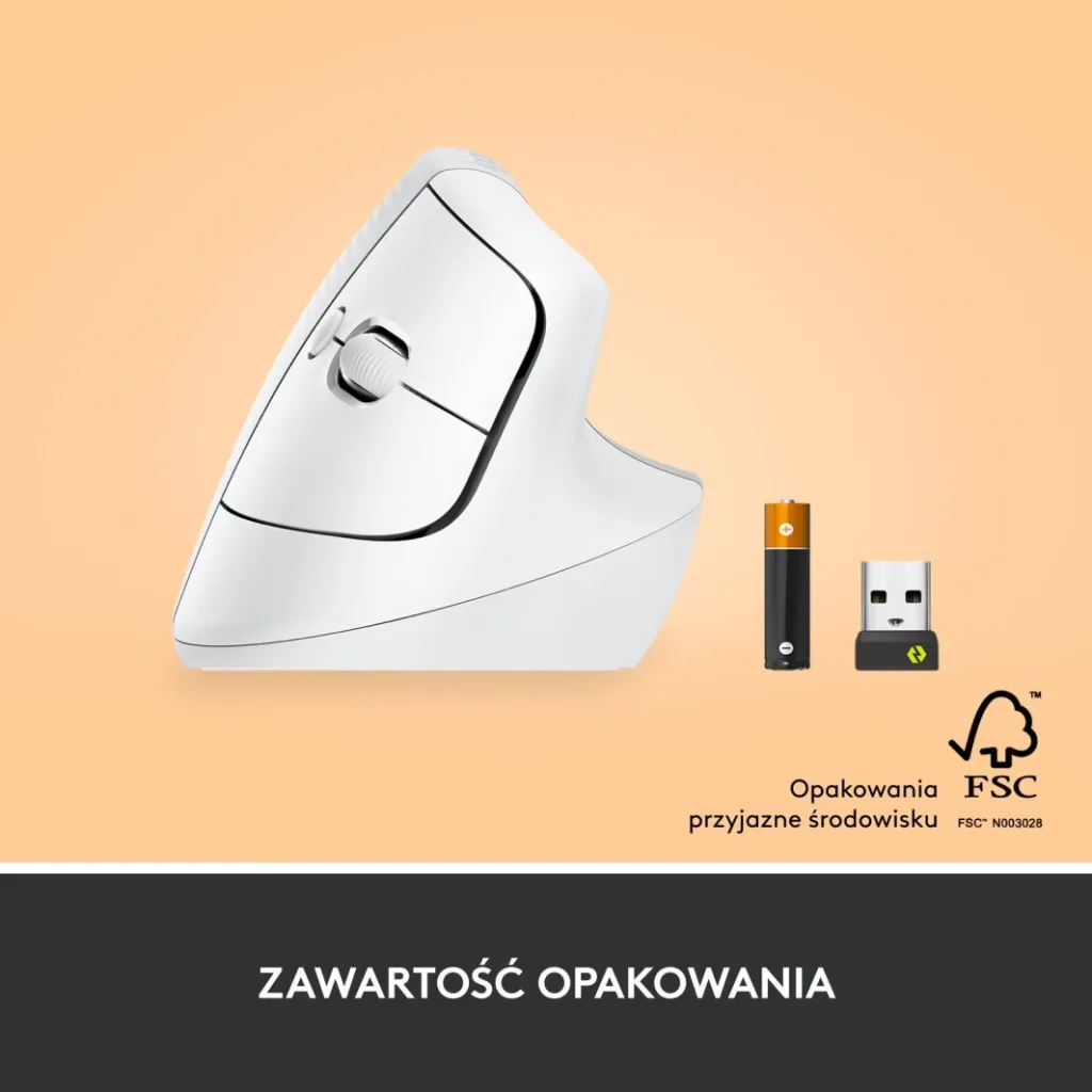 Maus wireless Logitech Lift, i bardhë - 8
