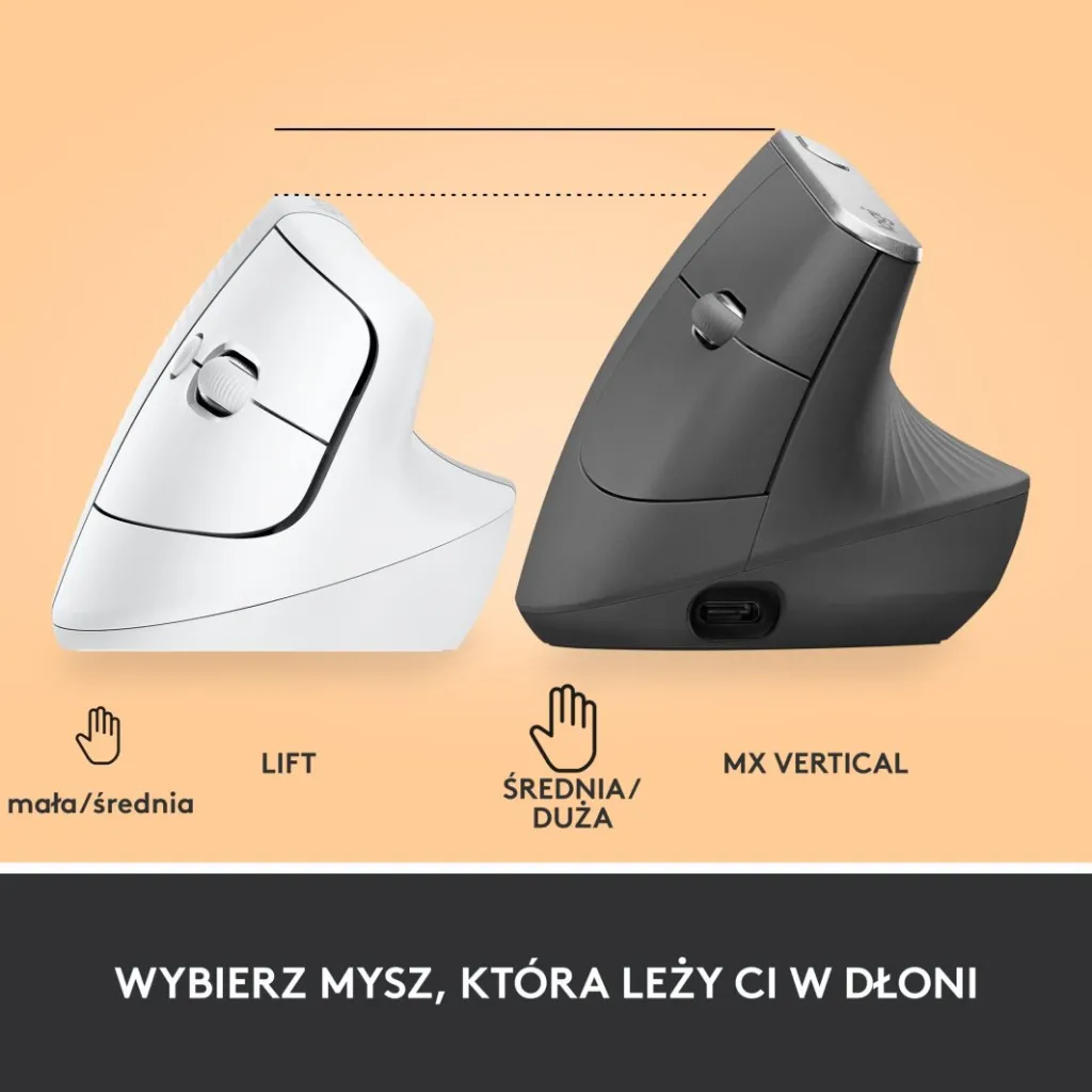 Maus wireless Logitech Lift, i bardhë - 10