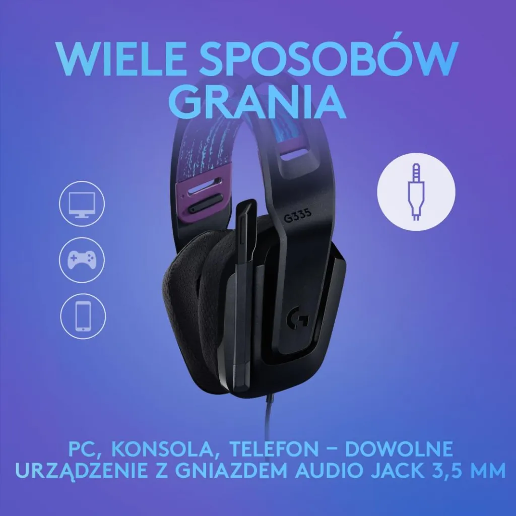 Kufje Logitech G335 981-000978, 40mm, të zezë - 3