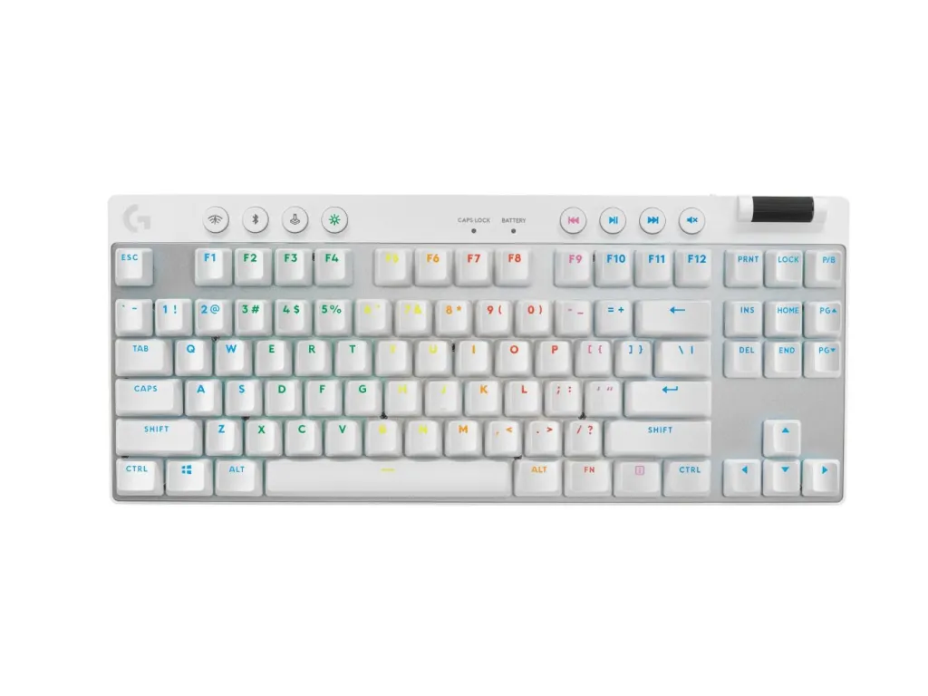 Tastierë Logitech PRO X TKL Lightspeed GX Brown (920-012148), e bardhë - 1