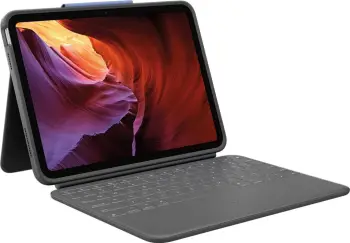 Këllëf me tastierë Logitech Rugged Folio për Apple iPad 2022 (gjenerata 10-të), US, gri