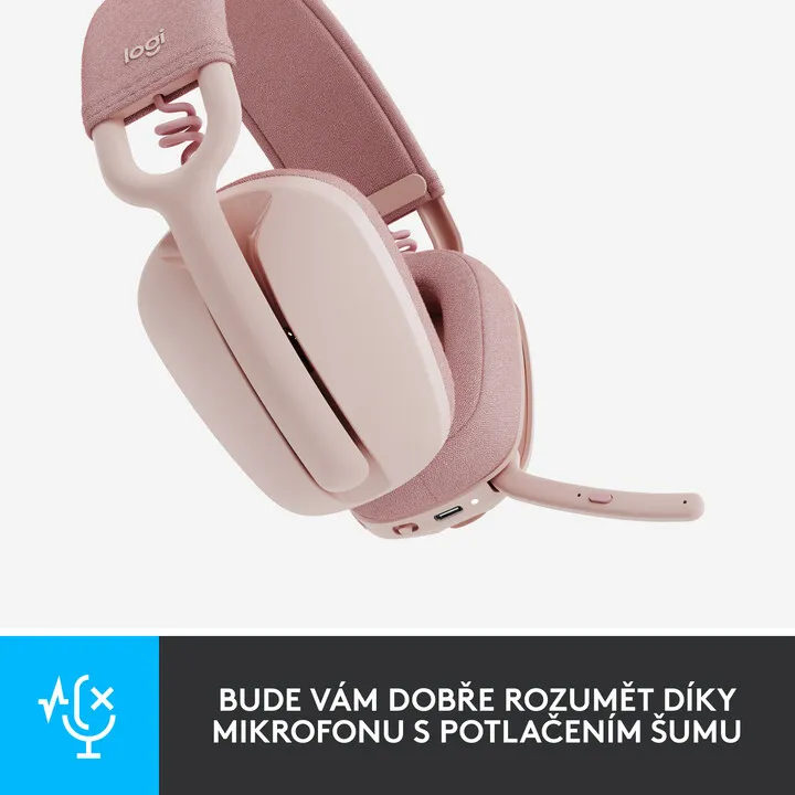 Kufje Logitech Zone Vibe 100, rozë - 3