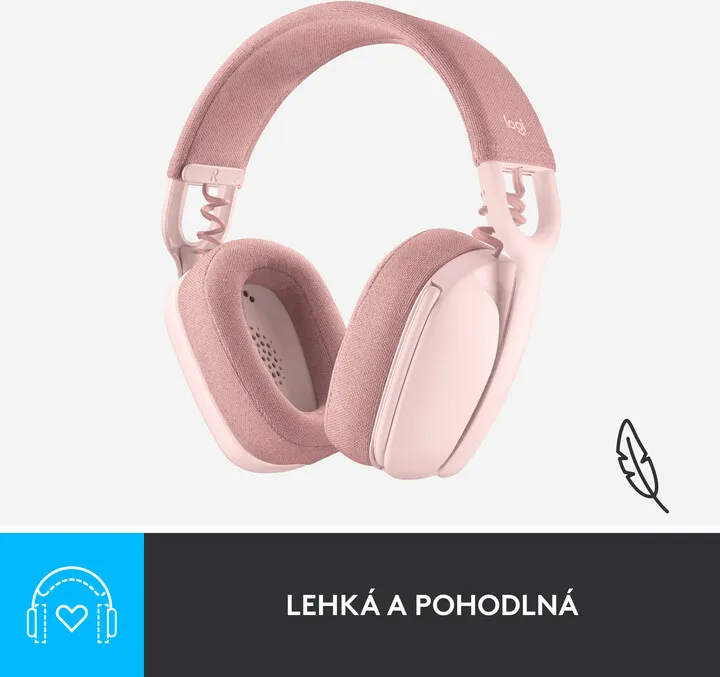 Kufje Logitech Zone Vibe 100, rozë - 7