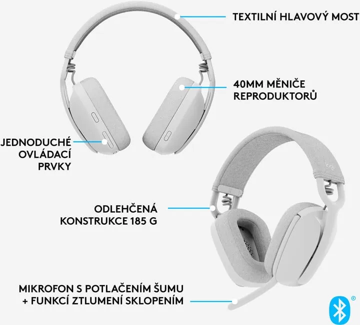 Kufje Logitech Zone Vibe 100, të bardha - 6
