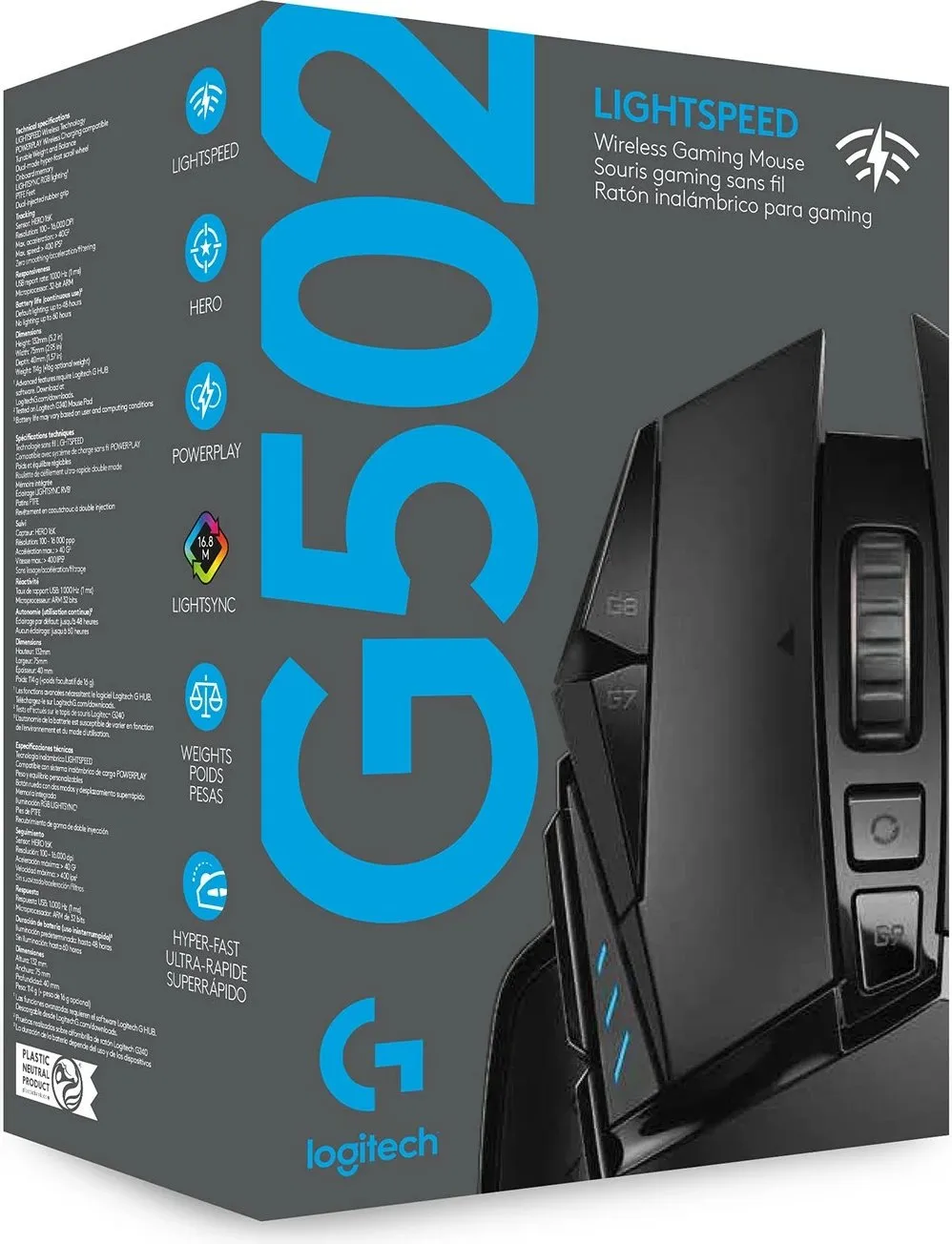 Maus Logitech G G502 LIGHTSPEED, wireless, i zi - 12