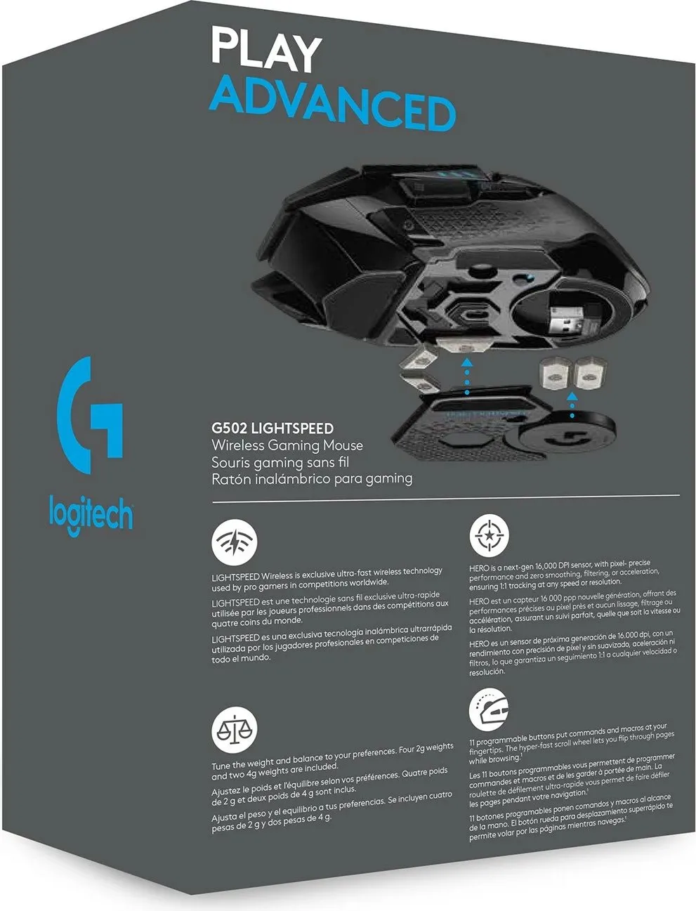 Maus Logitech G G502 LIGHTSPEED, wireless, i zi - 3