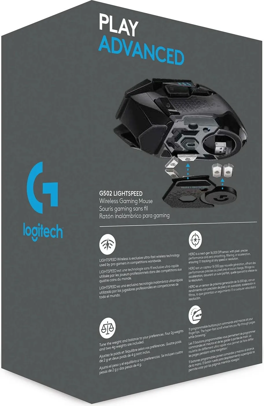Maus Logitech G G502 LIGHTSPEED, wireless, i zi - 4