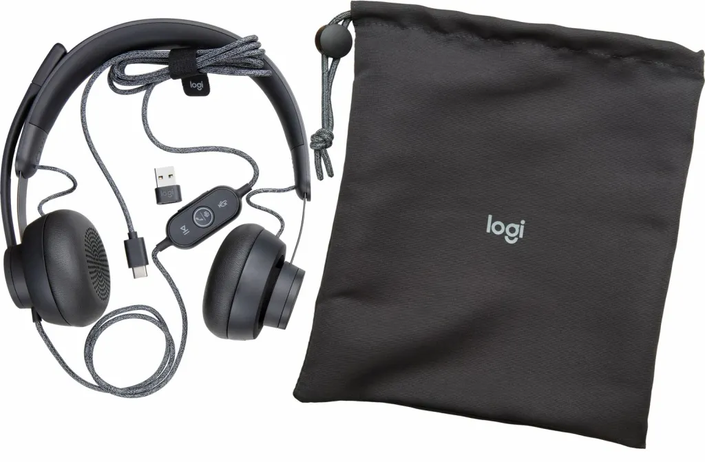 Kufje Logitech Zone Wired, të zeza - 8