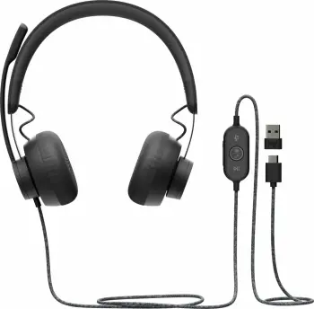Kufje Logitech Zone Wired, të zeza