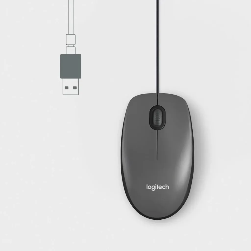Maus Logitech M100, 1000 DPI, optik, USB, i zi - 3