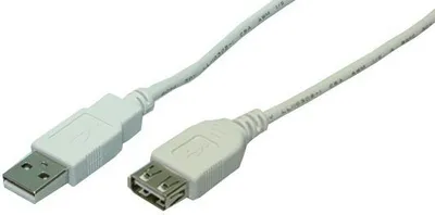Kabllo USB LogiLink USB-A - USB-A, 3 m, e bardhë - 1