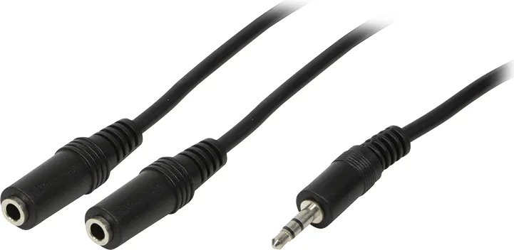 Kabllo LogiLink Jack 3.5mm - Jack 3.5mm, 0.2m, e zezë - 1