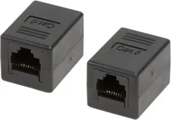 Konektor LogiLink, RJ45 - RJ45 femër/femër, cat.6 UTP, i zi