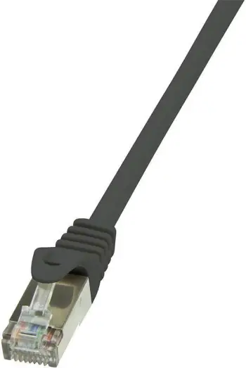 Kabllo rrjeti LogiLink EconLine, Cat.6 F, 0.5m, e zezë