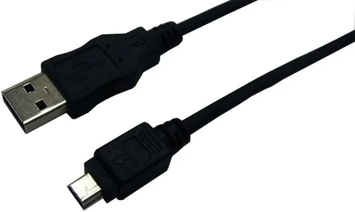 Kabllo LogiLink USB A - MiniUSB CU0014, 1.8m, e zezë - 1