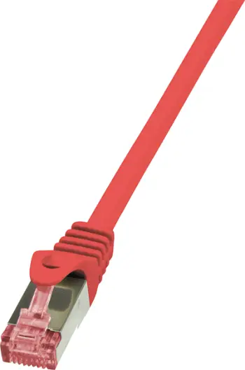 Kabllo patchcord LogiLink Cat.6, S/FTP, 2m, e kuqe
