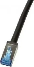 Kabllo rrjeti LogiLink Patchcord Cq7063s, Cat.6a, S/ftp, Pvc+pe, 3m, e zezë