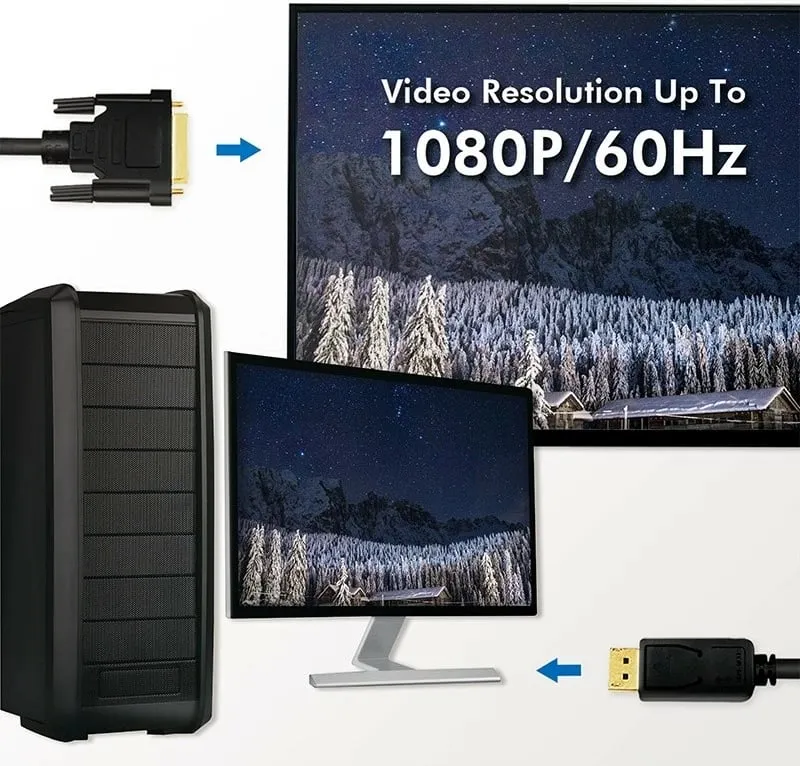 Kabllo LogiLink DisplayPort në DVI-D, 5m, e zezë - 2