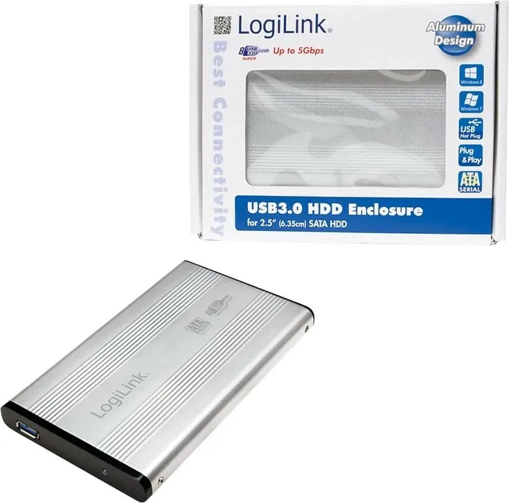 Kuti për disk LogiLink 2.5" SATA - USB 3.0 caddy - 3