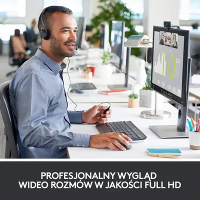 Kamera web Logitech HD Pro C920, Full HD 1080p, e zezë - 2