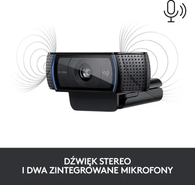 Kamera web Logitech HD Pro C920, Full HD 1080p, e zezë - 4