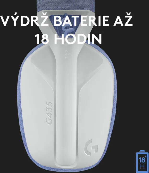Kufje Logitech G435, të bardha - 12