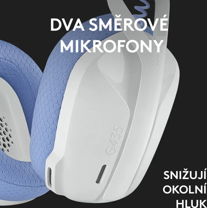 Kufje Logitech G435, të bardha - 10