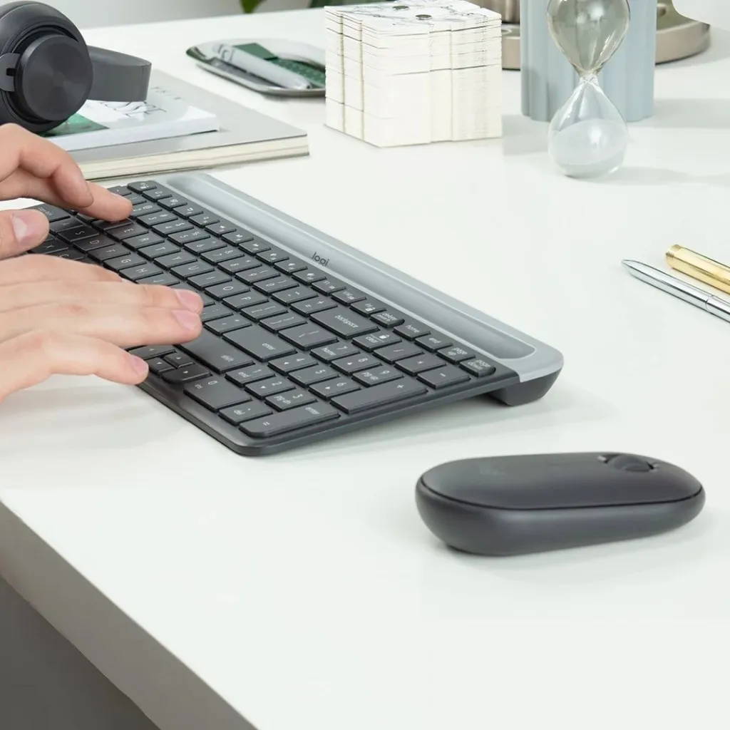 Tastierë me maus Logitech MK470 Slim (920-009204), e hirtë - 3