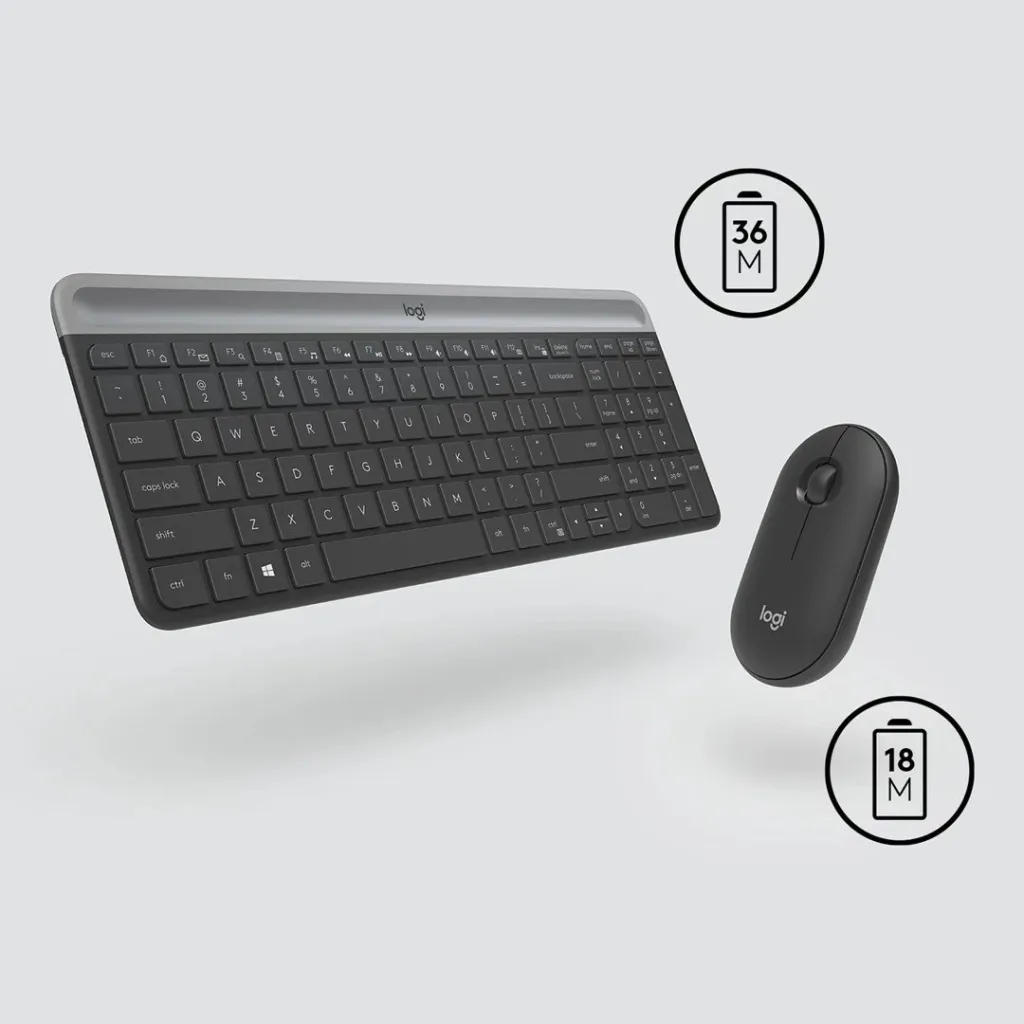 Tastierë me maus Logitech MK470 Slim (920-009204), e hirtë - 5