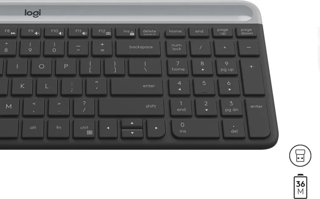 Tastierë me maus Logitech MK470 Slim (920-009204), e hirtë - 6