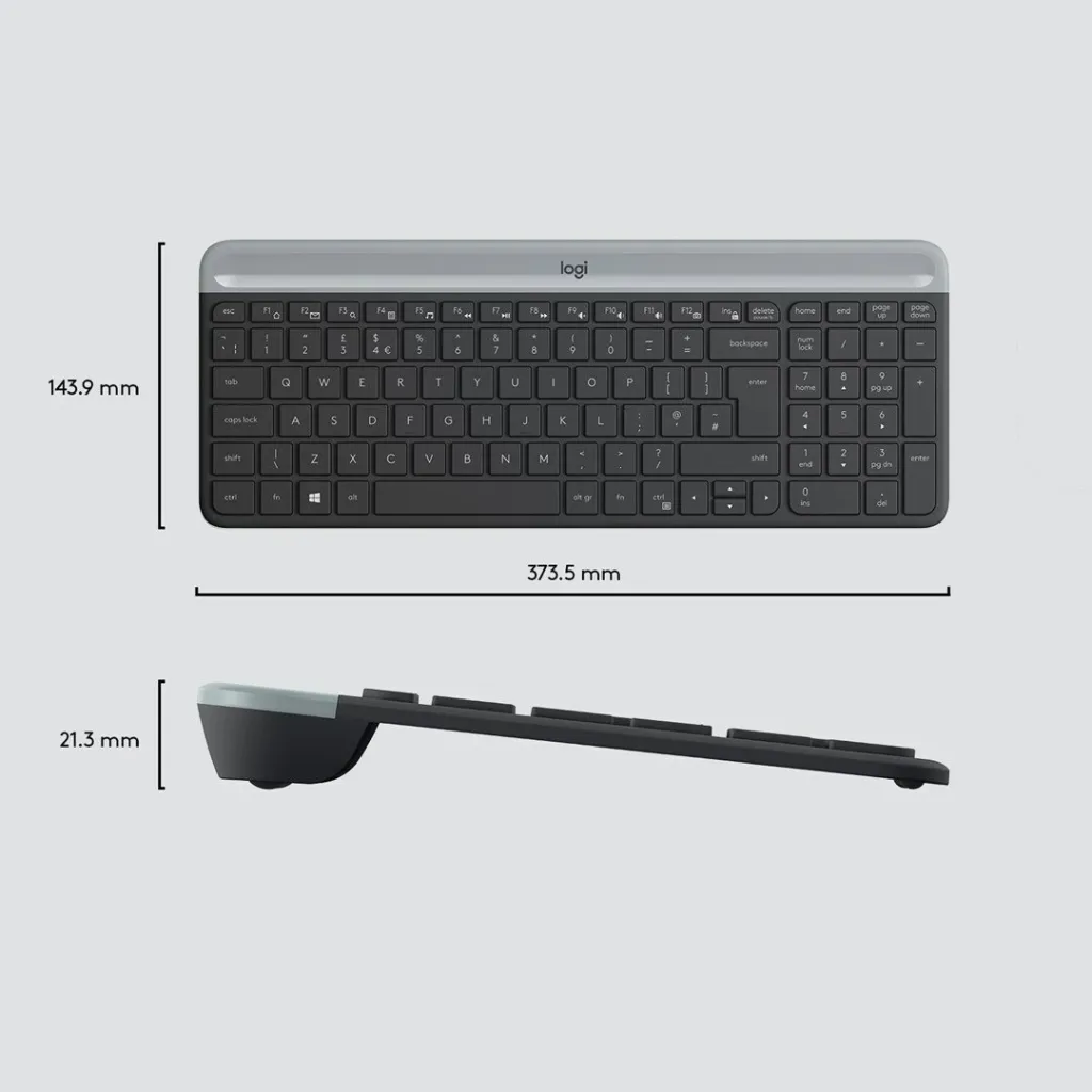 Tastierë me maus Logitech MK470 Slim (920-009204), e hirtë - 7
