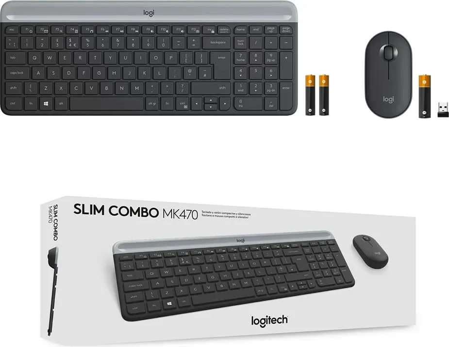 Tastierë me maus Logitech MK470 Slim (920-009204), e hirtë - 9